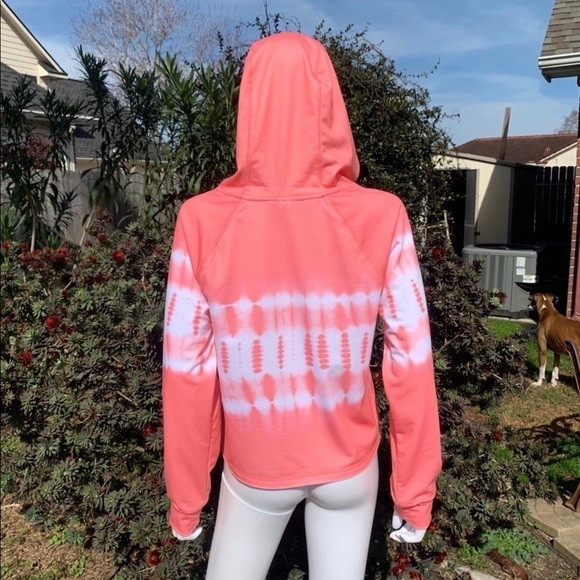NWT NANETTE Lepore Crop Tie-Dye Pink Hoodie Jacket/Sweatshirt - Picture 6 of 14